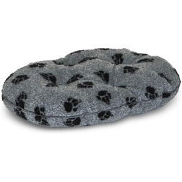 Килимок для собак Датського дизайну, стьобаний, з флісу Sherpa, овальний, 45 см, сірий