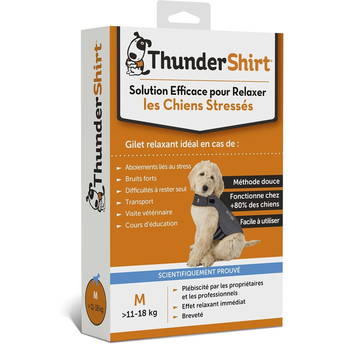 Накидка для собак Thundershirt, сіра (XL, сірий колір)