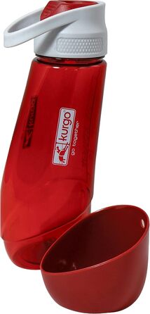 Поїлка та миска для собак Kurgo Gourd, 750 мл, 250 мл, PVC та BPA-free, червоний колір