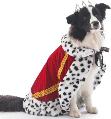 Шовковий лежак для котів та собак Lovelyshop Pet Serial Lux, для косплею, костюмів на Хелловін, король, королева, принц, принцеса, червоний, L