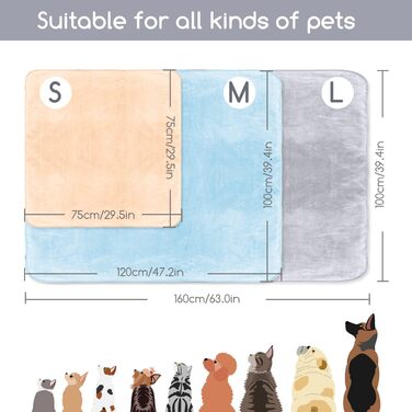 М'яка флісова ковдра для собак Nobleza, 160x100 см, сіра