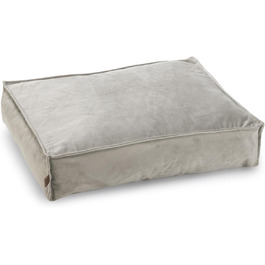 Подушка для собак Lotte Nalino, велюр, сіра, 70x55x15 см