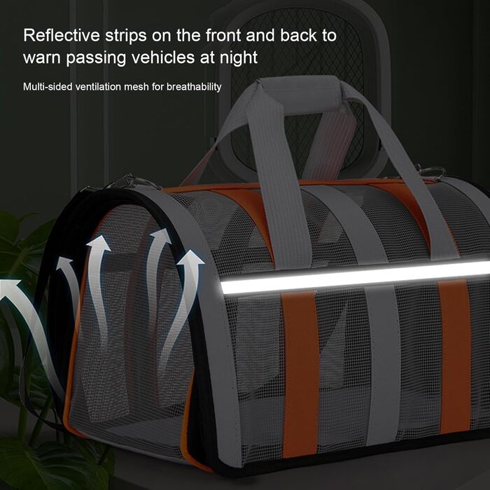 Складана переноска для домашніх тварин - практична переноска для котів та маленьких собак, м'які стінки, легка та зручна, підходить для подорожей літаком