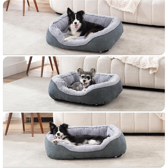 Ортопедичне ліжко для собак Invenco, розмір M, тепле та м'яке, з антиковзною основою (30x24x9 см), колір Marineblau