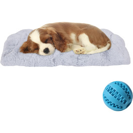 М'яка подушка для собак середніх порід, сірого кольору, 75x50x10 см, з неслизьким покриттям, знімна та пральна