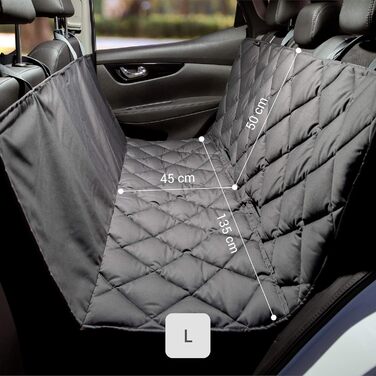 Килимок для собак у машину - захист заднього сидіння, сірий, 135 см, миючий, водовідштовхуючий