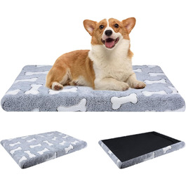 Килимок для собак Qoosea з Memory Foam, 50х40 см, сірий. Килимок для котів та собак середніх порід, миючий, з антиковзною основою