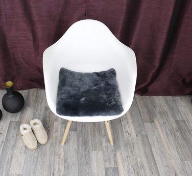 Крісло-подушка з овечої вовни Merino | Reissner SIKI-PA | 40x40 см | Антрацит