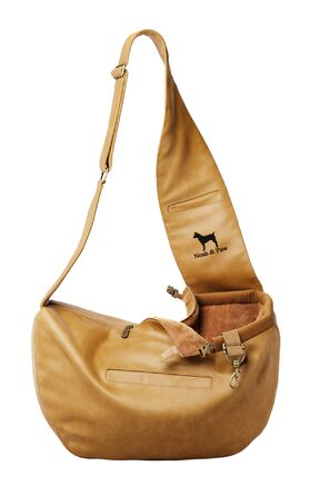 Трансформер для собак Noah & Paw: переноска для маленьких собак до 10 кг з регульованим плечовим ременем та м'яким хутром, 3 ступені безпеки, веганська шкіра