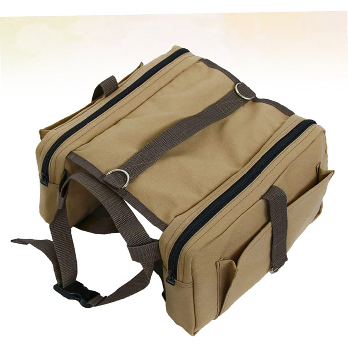 Рюкзак для собак NUOBESTY, регульований, з безпечним ременем, водонепроникний, дихаючий, для подорожей, кемпінгу, хакі