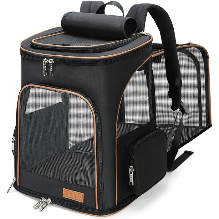 Рюкзак для тварин Lekereise, розширюваний, для котів та маленьких собак, ідеальний для подорожей та активного відпочинку (до 20 кг), Рожевий