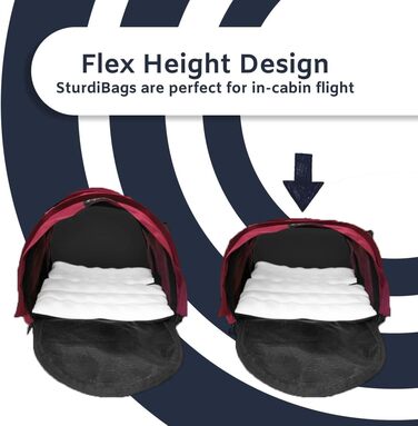 Сумка-переноска для тварин SturdiBag XL, гнучка висота, м'які стінки, ремені безпеки, для котів і собак, фіолетова, 50,8×40,6×30,5 см