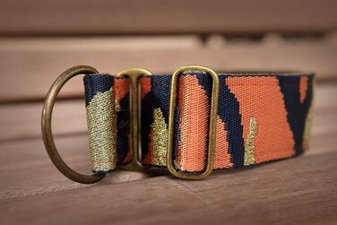 Собачий нашийник-напівудушувач з м'якою підкладкою, мартингейл, ширина 5 см, тренувальний, регульований (до 44 см шия, 50 см обхват голови, 6 см стопор, сталеві елементи)