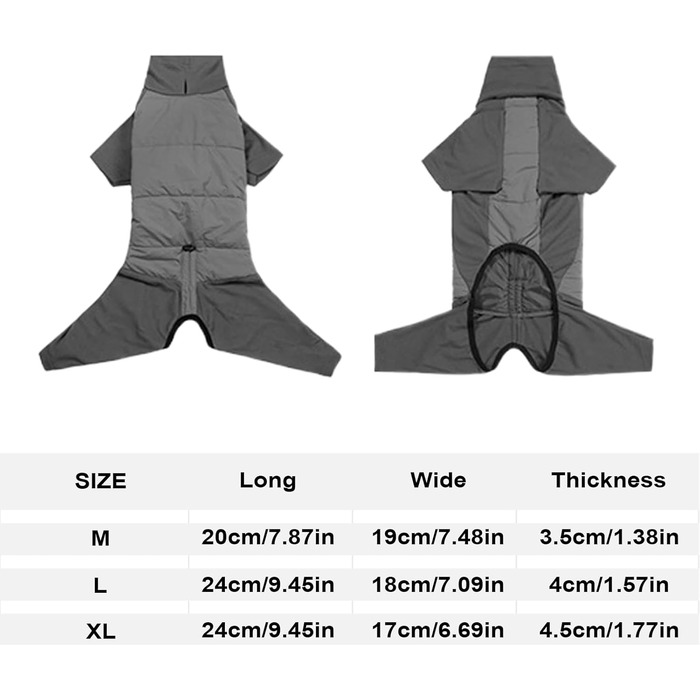 Зимовий теплий одяг для собак – куртка з коміром для цуценят та великих собак | Зручний зимовий костюм для прогулянок, кемпінгу, походів