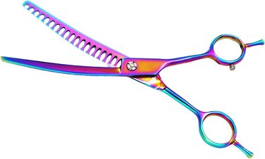 Професійна вигнута ножиця для барвлення волосся, 7 дюймів (з нержавіючої сталі), ножиці для грумінгу собак та котів