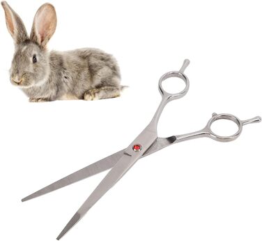 Прямі ножиці для грумінгу собак, ножиці для догляду за шерстю тварин з нержавіючої сталі з демпфером шуму. Прямі ножиці для собак та котів, ножиці для маленьких тварин, кроликів