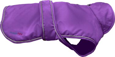 Теплий водонепроникний зимовий одяг для собак Hugglepets Arctic Armour, фіолетовий, XL, 60 см, з відбиваючим флісом для великих собак, регульована застібка-липучка та блискавка
