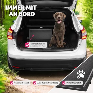 Рампа для собак tectake®: складана, протиковзна, до 90 кг, захист багажника авто, для підйому на ліжко, диван, сходи