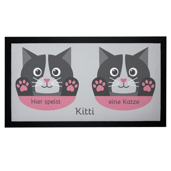 Підстилка для кота або кошеня з іменем - сірого кольору