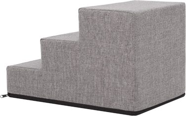 Сходинка для собак і котів Tiertreppen - пандус для маленьких собак і котів, 3 сходинки, сірий, висота 30 см