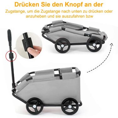 Візок для собак Homewell: багатофункціональний, складний, сірий