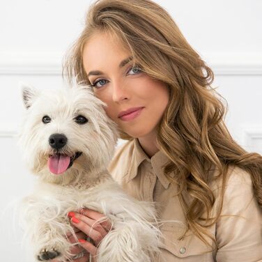 Ліжко для собак Oaza з бортиками, м'яке, текстильне, прямокутне (80x70 см), колір бежевий