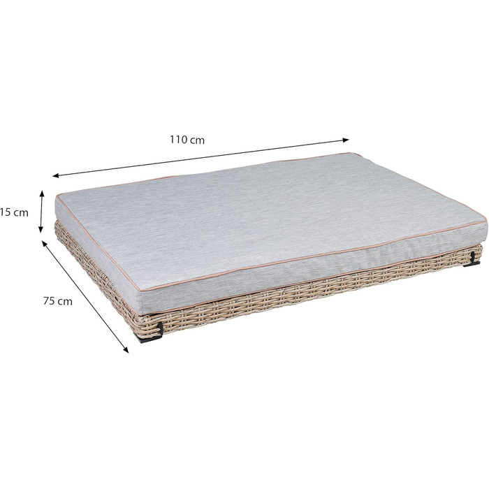 Greemotion лежанка для собак з поліротангу з подушкою, 95 x 15 x 65 см (M)