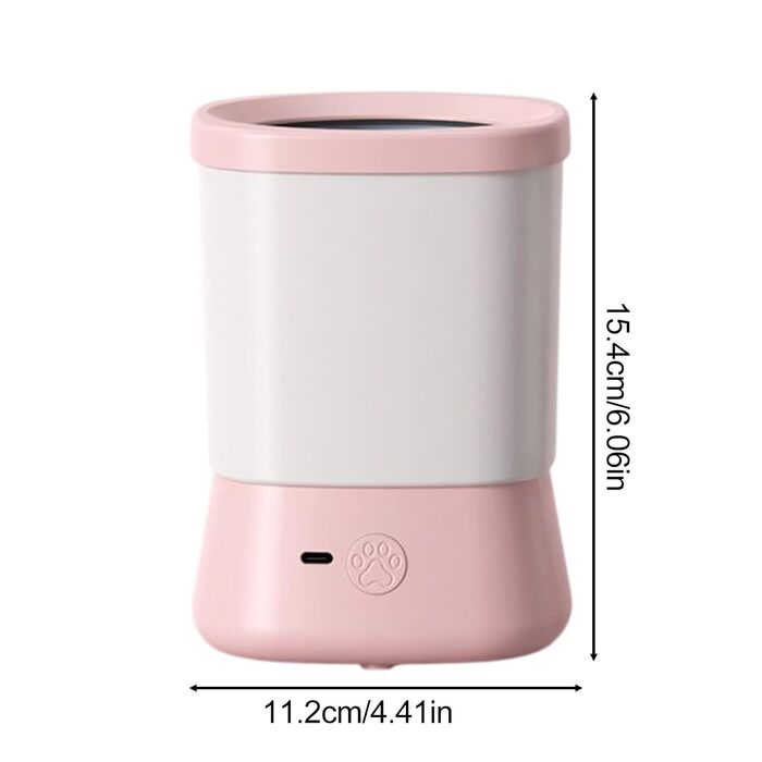 Очисник лап для собак, анти-розбризкування, 2 швидкості, рожевий