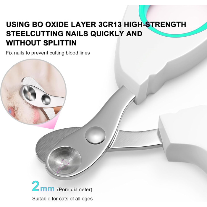 Ножиці для кігтів котів та дрібних тварин (зелені)