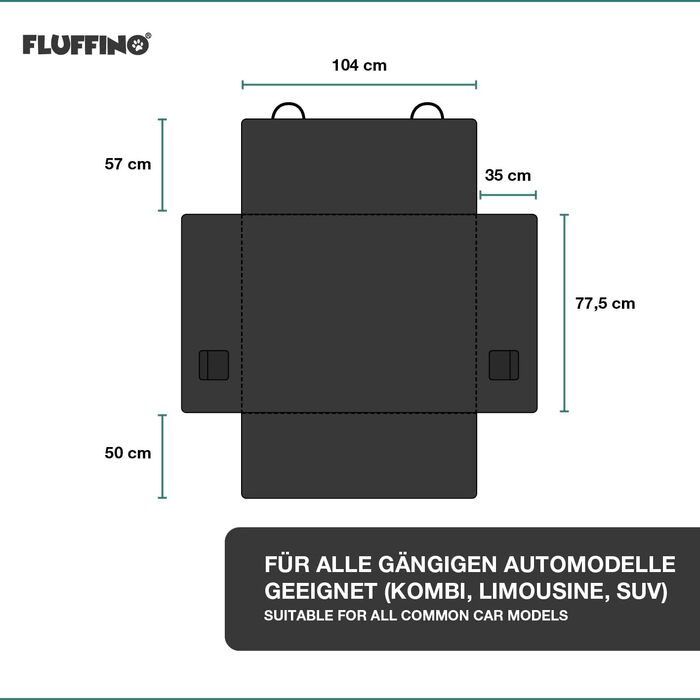 Захист для багажника автомобіля від собак: вологостійкий, стійкий до подряпин, легко миється. Килимок для собак у багажник авто.