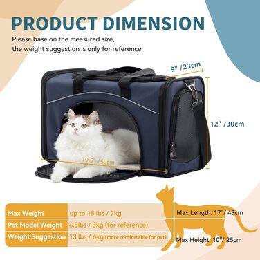 Транспортувальна сумка для котів і собак Petsfit, авіаперевезення, сіра