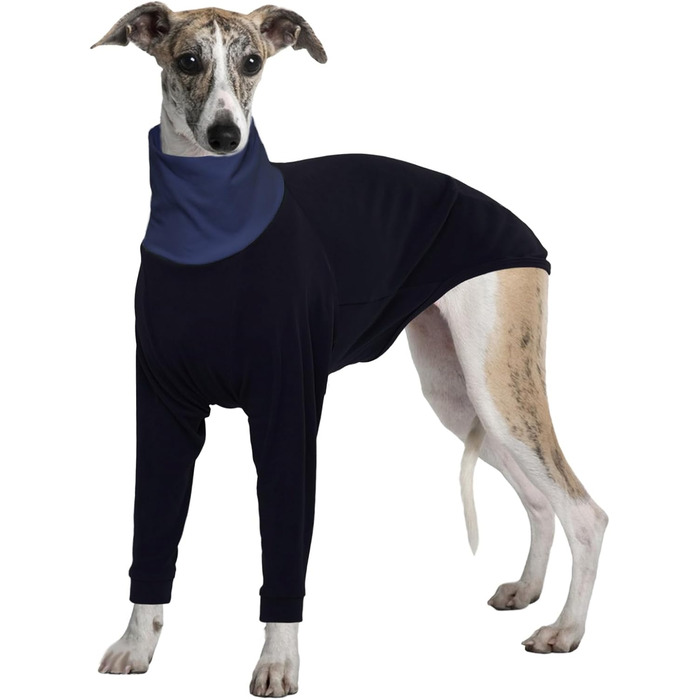 Теплий плед-пуловер для Whippet, Greyhound та інших породистих собак. Плед-пуловер, тепла піджака для собак, фліс, піжама для собак (оливковий, чорний, XL)