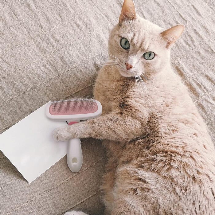 Масажна щітка для тварин ULTECHNOVO 3 шт. для котів та собак з довгим хутром, рожева