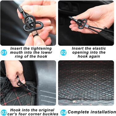 Сітка-перегородка для автомобіля: захист для собак, 120x90 см, Polypropylene, 4 гачки