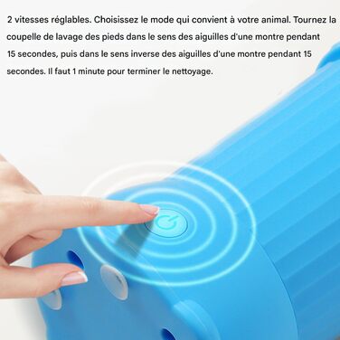 Автоматичний очисник лап для собак Nkmifeg, USB, для середніх та великих собак, блакитний