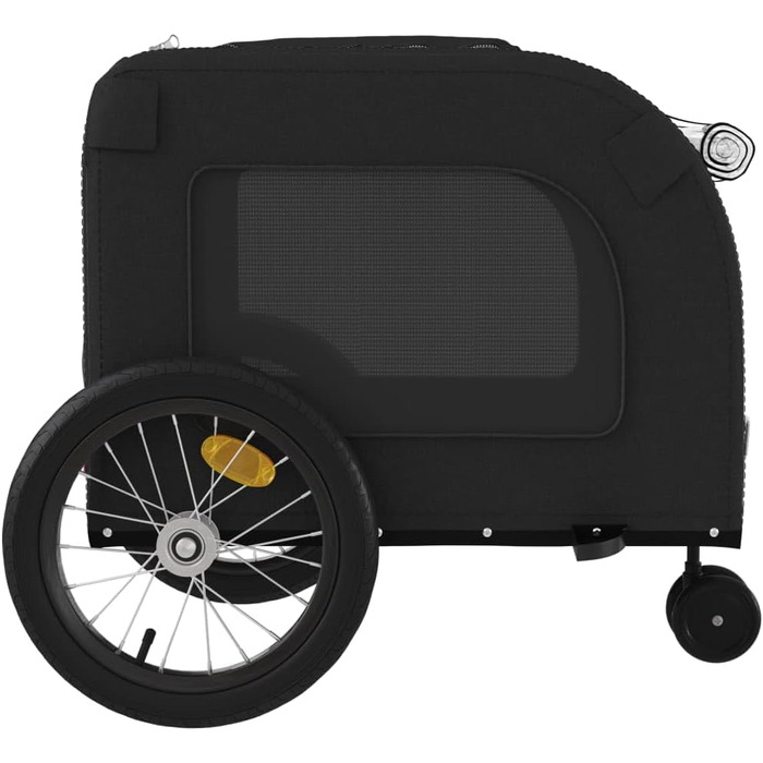 Причіп для собак Fasba: міцний, з відбивачами та прапорцем, для собак та котів, чорний, Oxford-Gewebe, сталь