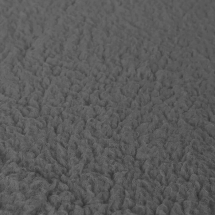 Ортопедичний килимок для собак Bobby, віскоеластична піна, знімний чохол, плюшеве хутро XL: 120x75 см, антрацит