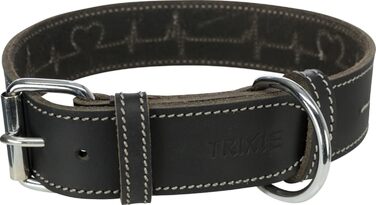 Шкіряний ошийник для собак TRIXIE Rustic, чорний, M, 38–47 см