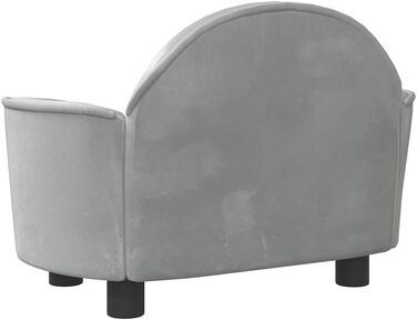 Крісло-ліжко для собак, м'яке ліжко для тварин, диван-софа для маленьких собак та котів, світло-сірий велюр