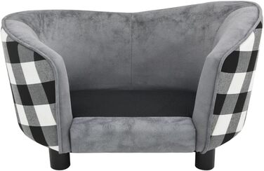 Диван для собаки vidaXL, сірий, 68x38x38 см, плюшевий