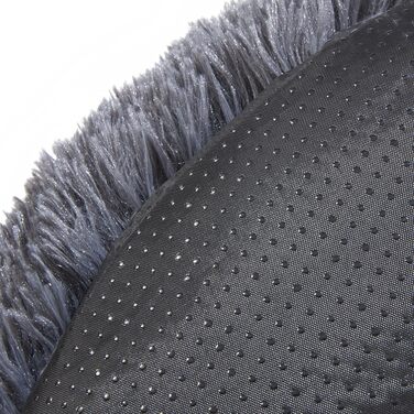 Кругле плюшеве ліжко Sleepdown для собак та котів, заспокійливе, суперм'яке, Donut-ліжко, антиковзаюча підставка, можна прати в машині, розмір M, 60 x 60 x 20 см, антрацит