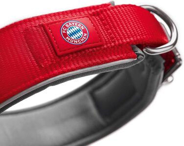 Нашийник Hunter Neopren Reflect FC Bayern, червоний, L-XL (65 см), нейлоновий з відбивачем