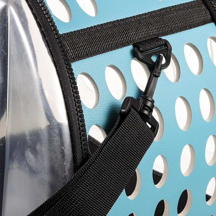 Транспортна сумка для котів POPETPOP: міцна, з прозорим корпусом, для подорожей та вигулів, блакитна