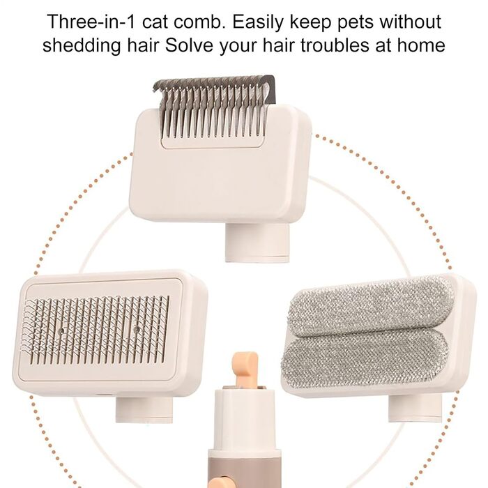 Гребінець для грумінгу домашніх тварин, багатофункціональна щітка для шерсті собак, багаторазова, портативна, для розплутування
