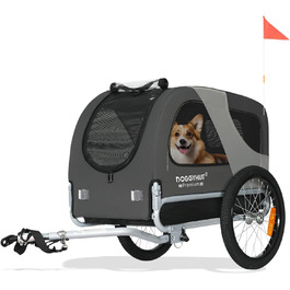 DOGGYHUT® Преміум велосипедний причіп для собак до 23 кг, складаний