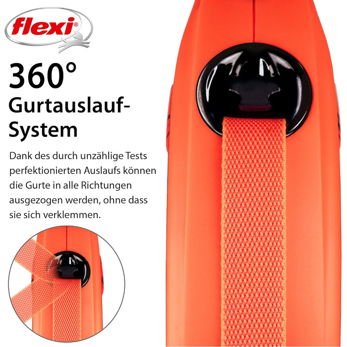 Повідок-рулетка Flexi Xtreme L, 8 м, стрічка, помаранчевий
