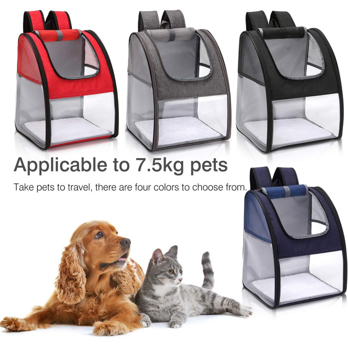 Рюкзак для собак і котів PETCUTE: переноска-рюкзак для прогулянок та подорожей (червоний)