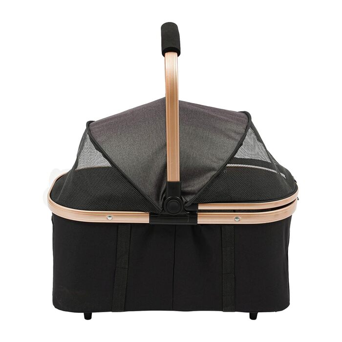 Візок для собак та домашніх тварин 3 в 1, чорний: Buggy для собак до 35 кг, складний, з переносною сумкою та сітковими віконцями