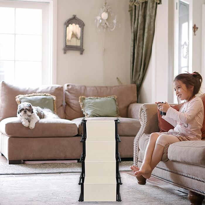 Рампа для собак в автомобіль, складана, 75 кг, 139x45x76 см (Бежева)