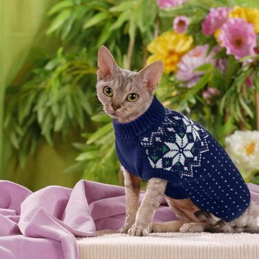 Теплий пуловер для собак, фліс, на Новий Рік, для Французького бульдога, Дакселя, Чихуахуа, Йоркшира, зелений (S, синій)